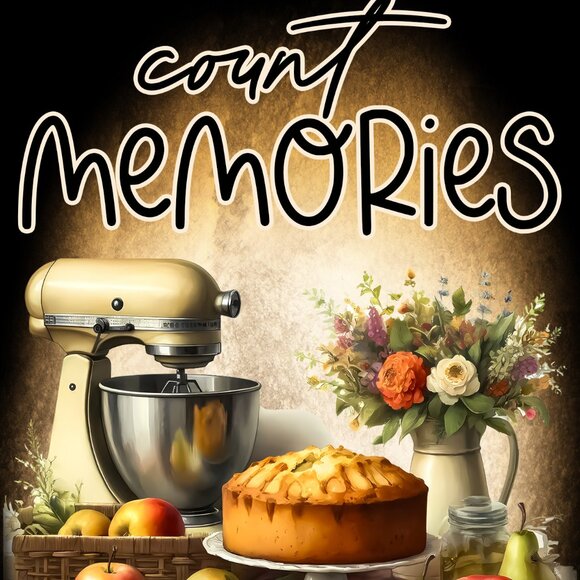 Count Memories Dish Towel Set, Kitchen Towels, Funny Kitchen Tea Towel - Picture 3 of 9